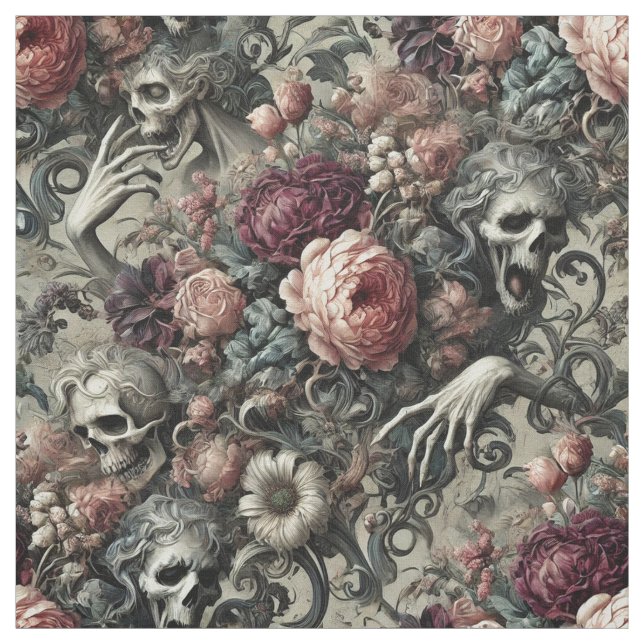 The End of Slumber – Gothic Statement Tile Fabric (Swatch)