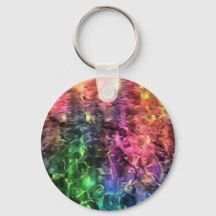The End Of The Rainbow Abstract Key Ring
