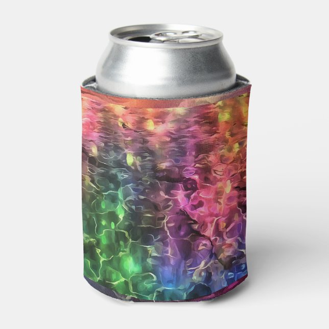 The End Of The Rainbow Bizarre Abstract Art Can Cooler (Can Front)