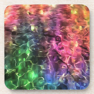 The End Of The Rainbow Bizarre Abstract Art Coaster