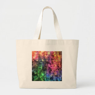 The End Of The Rainbow Bizarre Abstract Art Large Tote Bag