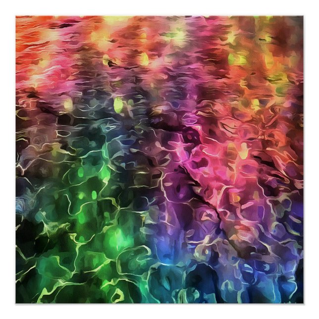 The End Of The Rainbow Bizarre Abstract Art Poster (Front)