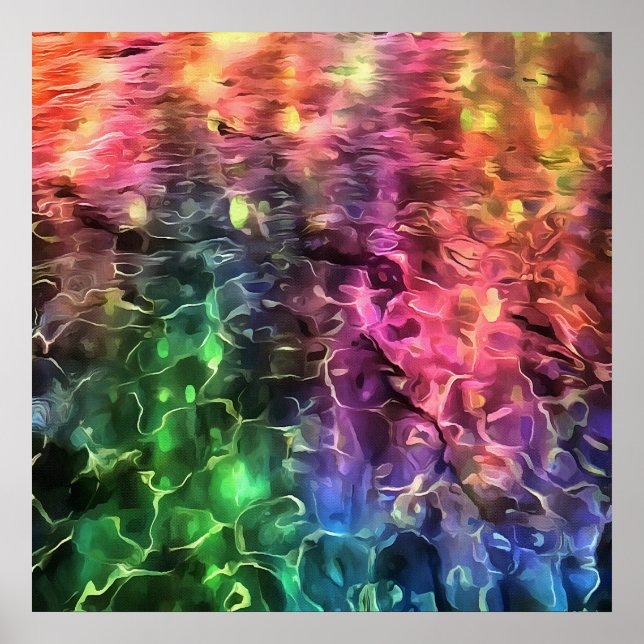 The End Of The Rainbow Bizarre Abstract Art Poster (Front)