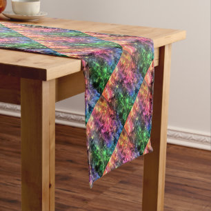 The End Of The Rainbow Bizarre Abstract Art Short Table Runner
