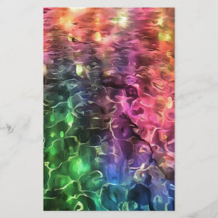 The End Of The Rainbow Bizarre Abstract Art Stationery