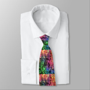 The End Of The Rainbow Bizarre Abstract Art Tie