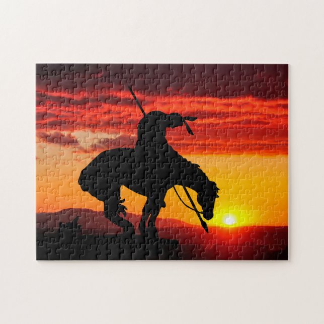The End of the Trail Silhouette Jigsaw Puzzle (Horizontal)