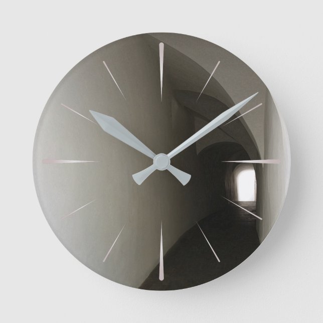 The end of the tunnel round clock (Front)