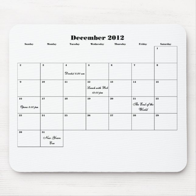 The End of the World Mouse Pad (Front)