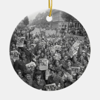 The End of WW2 Ceramic Ornament
