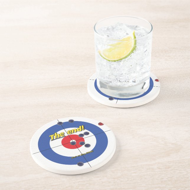 The End  Sandstone Coaster - (Blue) (Side)