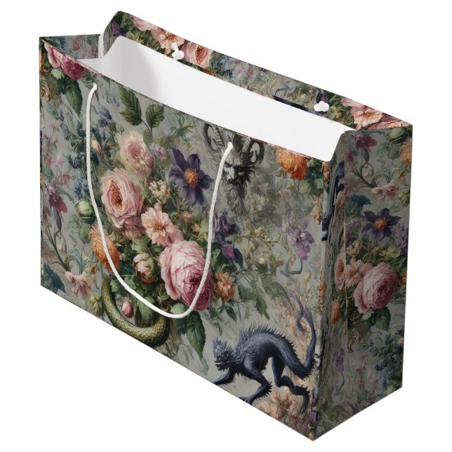 The Endangered Lavender Lycan – Gothic Whimsy Large Gift Bag (Front Angled)