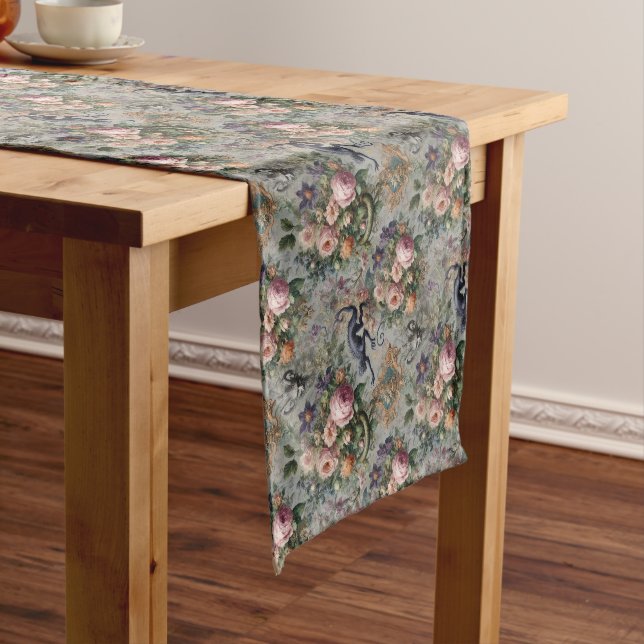 The Endangered Lavender Lycan – Gothic Whimsy Short Table Runner (In Situ)