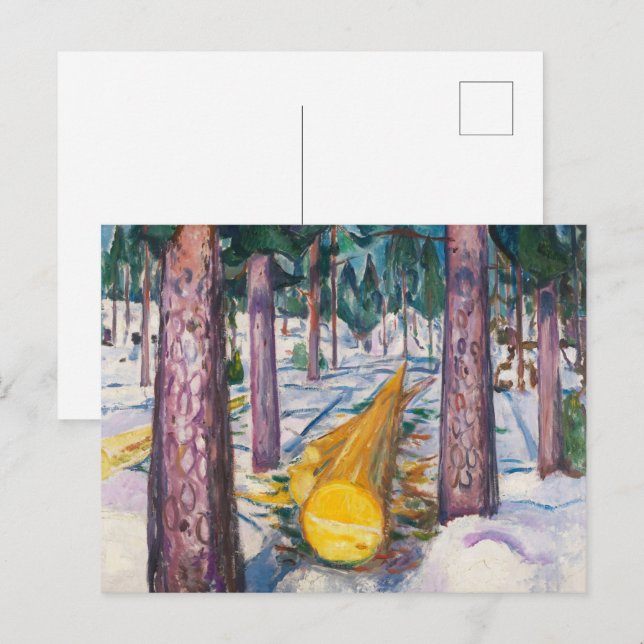The Enduring Moment,The Yellow Log by Edvard Munch Postcard (Front/Back)