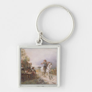 The Enemy Approaches (oil on canvas) Key Ring
