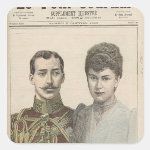 The Engagement of Albert Victor  Duke of Square Sticker