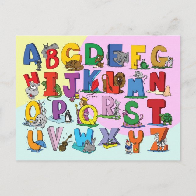 The English Alphabet Postcard (Front)