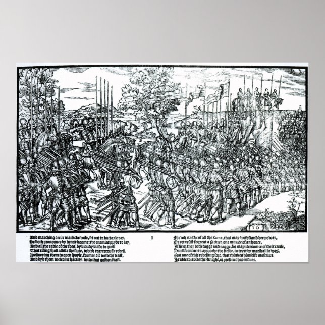 The English Army Marching with Sir Henry Sidney Poster (Front)