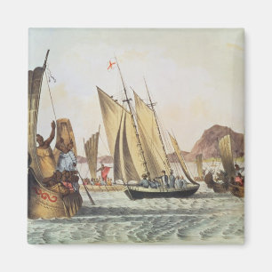 The English being welcomed ashore in South Seas Magnet