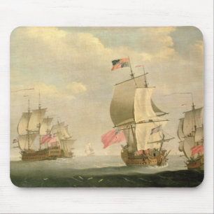 The English Fleet Under Sail Mouse Pad