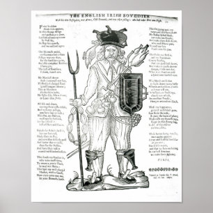 The English Irish Soldier, with New Discipline Poster