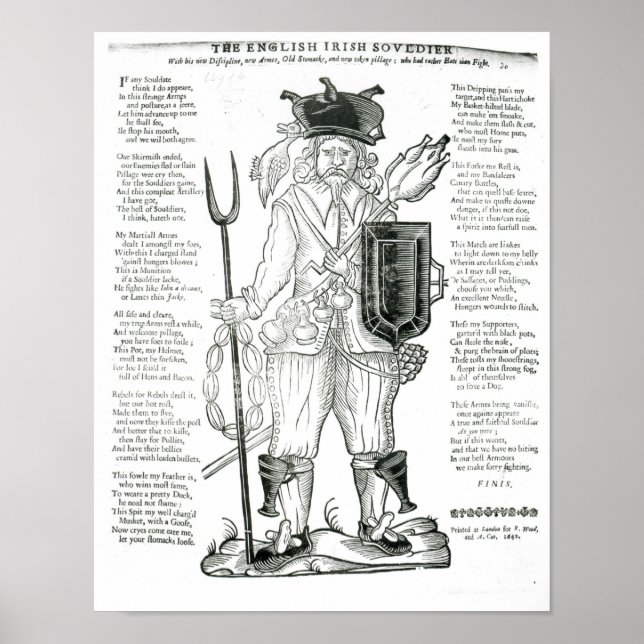 The English Irish Soldier, with New Discipline Poster (Front)