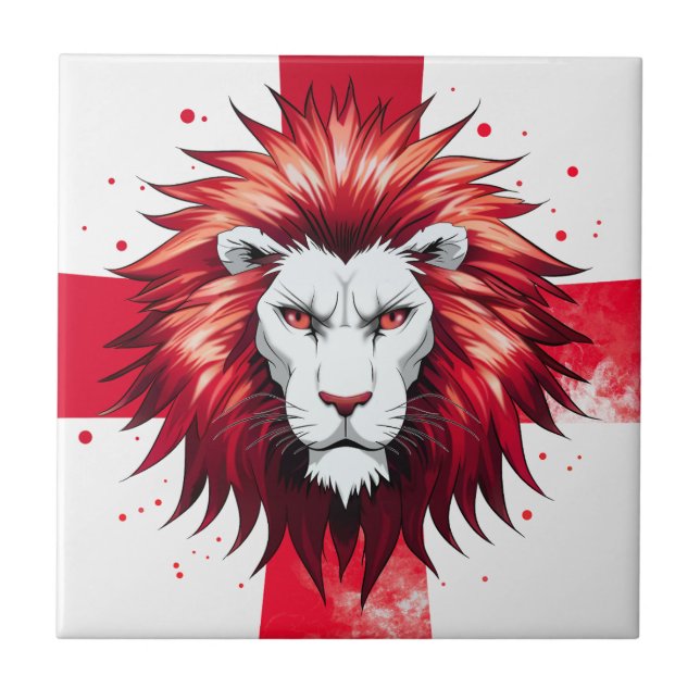The English Lion Ceramic Tile (Front)