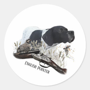 The English Pointer Classic Round Sticker