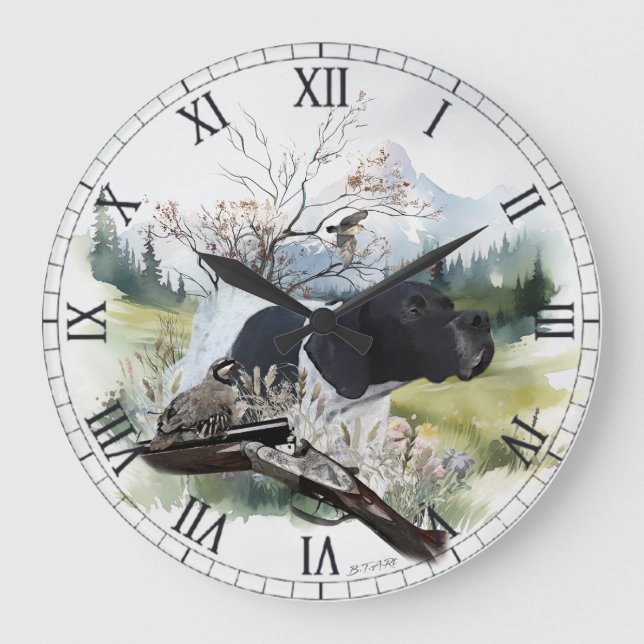 The English Pointer Large Clock (Front)