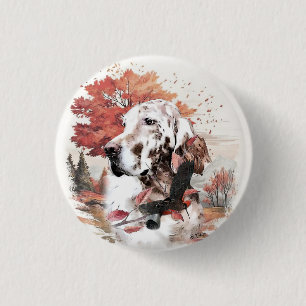The English Setter, Passion Hunting 3 Cm Round Badge