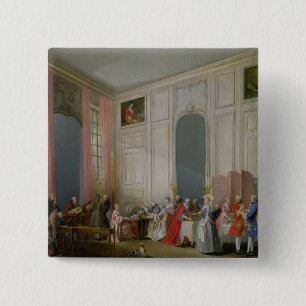 The English Tea  and a Society Concert 15 Cm Square Badge