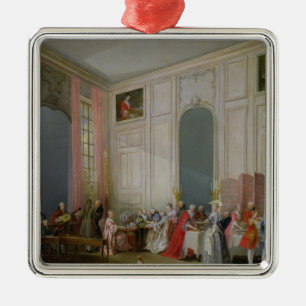 The English Tea  and a Society Concert Metal Ornament