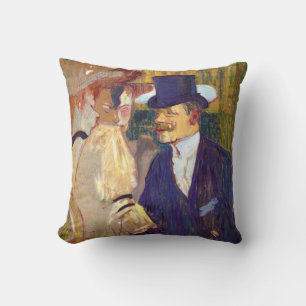 The Englishman by Toulouse Lautrec, Vintage Art Cushion