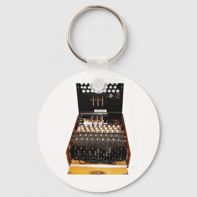 The enigma machine, vintage military messaging key ring (Front)
