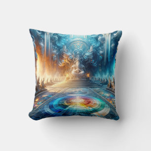 The Enigmatic Sovereign - The Majestic Throne Cushion