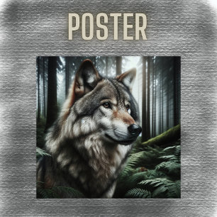 The Enigmatic Wolf of the Forest   Poster