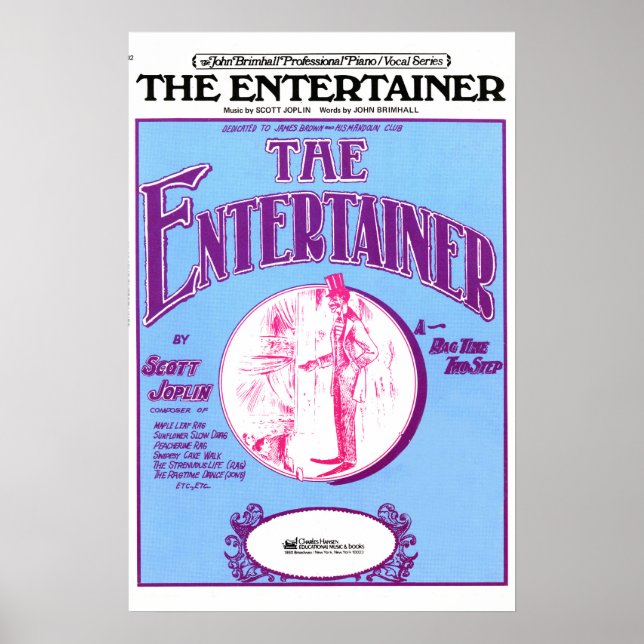 The Entertainer by Scott Joplin Poster (Front)