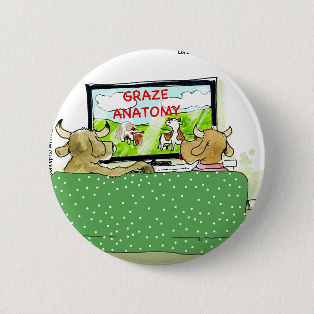 The Entertaining Cows Funny 6 Cm Round Badge (Front)