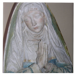 The Entombment, detail of a female saint praying, Ceramic Tile