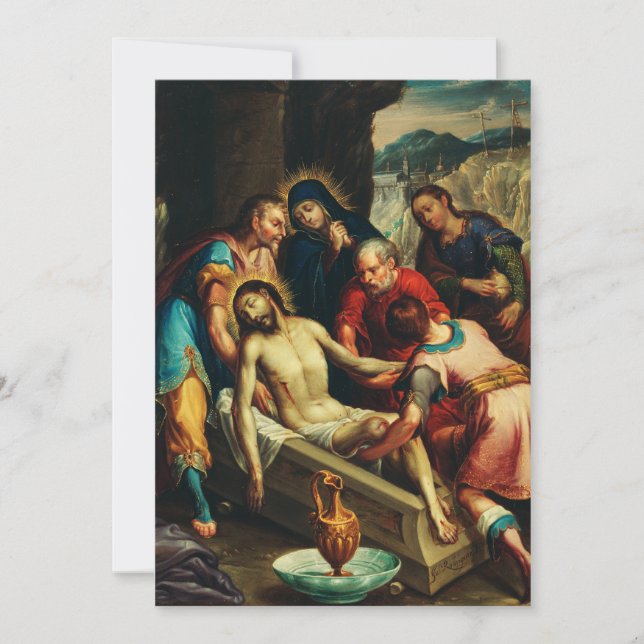 The Entombment of Christ Juan Rodríguez Juarez Thank You Card (Front)