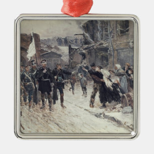 The Entrance into Belfort of the German Commander Metal Tree Decoration