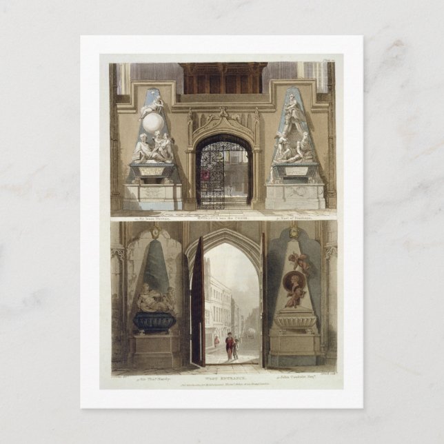 The Entrance into the Choir and the West Entrance, Postcard (Front)