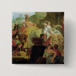 The Entrance of Alexander the Great 15 Cm Square Badge