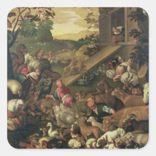 The Entrance of the Animals into the Ark Square Sticker