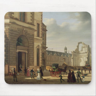 The Entrance to the Musee de Louvre and St. Mouse Pad