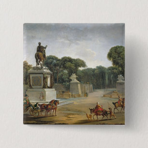 The Entrance to the Tuileries from the Place 15 Cm Square Badge