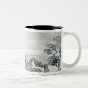 The Entrance to the Village of Edensor, 1801 Two-Tone Coffee Mug