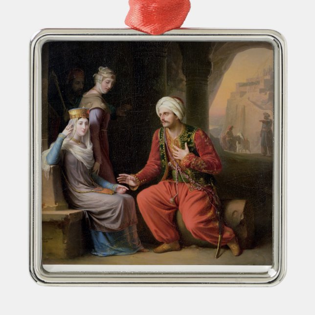 The Entreaty, 1822 (oil on canvas) Metal Tree Decoration (Front)