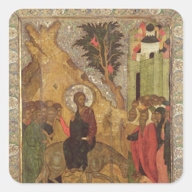 The Entry into Jerusalem, Moscow School Square Sticker (Front)