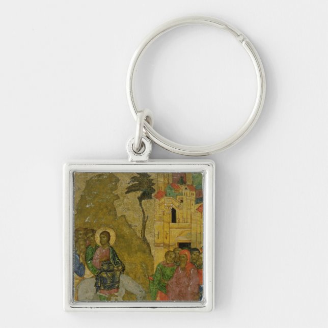 The Entry into Jerusalem, Russian icon Key Ring (Front)